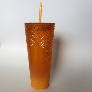 Starbucks Orange Mango Ombre Jeweled Tumbler 24 oz NWT